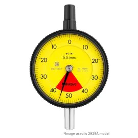 Mitutoyo 2929A-62 One Revolution Dial Indicator, Graduation 0.01mm, Range 0.8mm