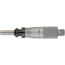Mitutoyo 110-102 Differential Screw Micrometer Head, Range 0-2.5mm, Graduation 0.0001mm, Locknut Stem, Flat Spindle, Fine graduation