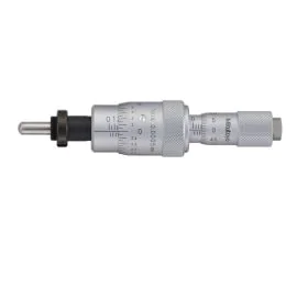 Mitutoyo 110-502-10 Differential Screw Micrometer Head, Range 0-13mm, Graduation 0.0005mm, Locknut Stem, Spherical Spindle, Dual scales