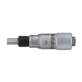 Mitutoyo 148-201-10 Short Range Small Micrometer Head, Range 0-6.5mm, Graduation 0.01mm, Plain Stem