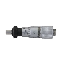 Mitutoyo 148-203-10 Short Range Small Micrometer Head, Range 0-6.5mm, Graduation 0.01mm, Locknut Stem