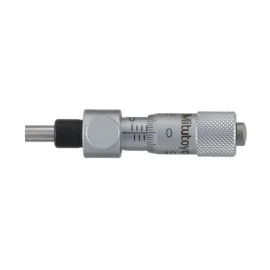 Mitutoyo 148-220-10 Locking Screw Micrometer Head, Range 0-6.5mm, Graduation 0.01mm, Plain Stem