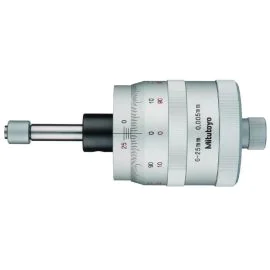 Mitutoyo 152-389 XY-Stage Micrometer Head, Range 0-25mm, Graduation 0.005mm, Plain Stem, For Y-axis