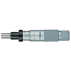 Mitutoyo 153-101 Non-Rotating Spindle Micrometer Head, Range 0-15mm, Graduation 0.01mm, Plain Stem