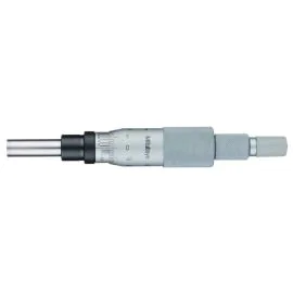 Mitutoyo 153-202 Non-Rotating Spindle Micrometer Head, Range 0-25mm, Graduation 0.001mm, Plain Stem, With vernier and ratchet stop