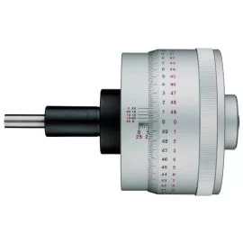 Mitutoyo 153-302 Large Thimble High Accuracy Micrometer Head, Range 0-1", Graduation 0.00001", Plain Stem, Bidirectional graduation