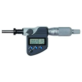 Mitutoyo 350-352-30 Digimatic Micrometer Head, Range 0-25mm, Resolution 0.001mm, Locknut Stem, Flat Spindle