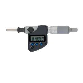 Mitutoyo 350-354-30 Digimatic Micrometer Head, Range 0-25mm, Resolution 0.001mm, Locknut Stem, Spherical Spindle