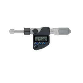 Mitutoyo 350-361-30 Digimatic Micrometer Head, Range 0-25mm, Resolution 0.001mm, Plain Stem, Flat, non-rotating Spindle, Non-Rotating, IP65