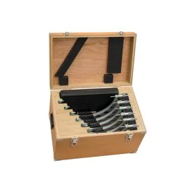Mitutoyo 103-915-10 Outside Micrometer Set, Range 150-300mm, 6 Pieces, Graduation 0.01mm