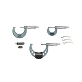 Mitutoyo 103-927-10 Outside Micrometer Set, Range 0-75mm, 3 Pieces, Graduation 0.01mm