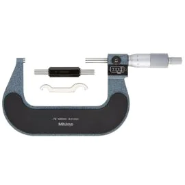 Mitutoyo 193-104 Mechanical Counter Micrometer, Range 75-100mm, Graduation 0.01mm, Ratchet Stop