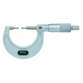 Mitutoyo 111-115 Spline Micrometer, Range 0-25mm, Graduation 0.01mm, Type A
