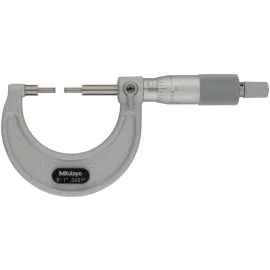 Mitutoyo 111-166 Spline Micrometer, Range 0-1", Graduation 0.0001", Type A