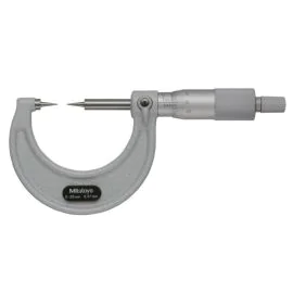 Mitutoyo 112-153 Point Micrometer, Range 0-25mm, Graduation 0.01mm, 15°