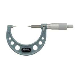 Mitutoyo 112-154 Point Micrometer, Range 25-50mm, Graduation 0.01mm, 15°