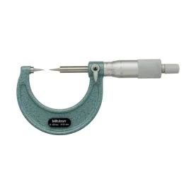 Mitutoyo 112-165 Point Micrometer, Range 0-25mm, Graduation 0.01mm, 15°