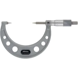 Mitutoyo 112-167 Point Micrometer, Range 50-75mm, Graduation 0.01mm, 15°