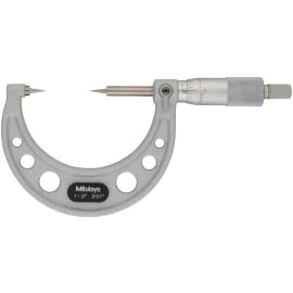Mitutoyo 112-178 Point Micrometer, Range 1-2", Graduation 0.001", 15°