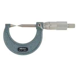Mitutoyo 112-225 Point Micrometer, Range 0-1", Graduation 0.001", 30°