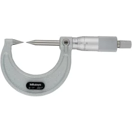 Mitutoyo 112-237 Point Micrometer, Range 0-1", Graduation 0.001", 30°