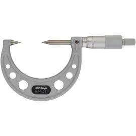 Mitutoyo 112-238 Point Micrometer, Range 1-2", Graduation 0.001", 30°