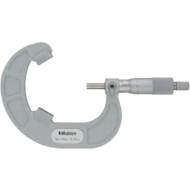 Mitutoyo 114-105 Three-Flute V-Anvil Micrometer, Range 55-70mm, Graduation 0.01mm