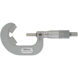 Mitutoyo 114-122 Five-Flute V-Anvil Micrometer, Range 25-45mm, Graduation 0.01mm