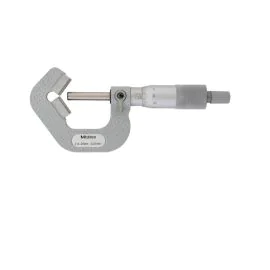 Mitutoyo 114-137 Five-Flute V-Anvil Micrometer, Range 2.3-25mm, Graduation 0.01mm
