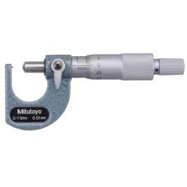 Mitutoyo 115-201 Spherical Anvil and Spindle Tube Micrometer, Range 0-15mm, Graduation 0.01mm