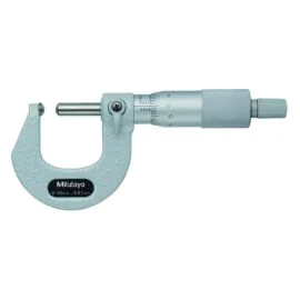 Mitutoyo 115-215 Spherical Anvil and Spindle Tube Micrometer, Range 0-25mm, Graduation 0.01mm