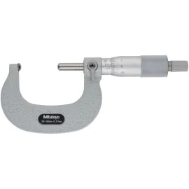 Mitutoyo 115-216 Spherical Anvil and Spindle Tube Micrometer, Range 25-50mm, Graduation 0.01mm