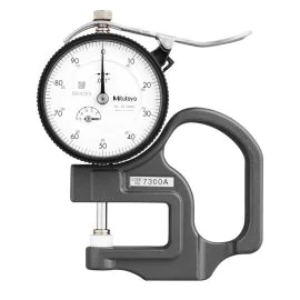 Mitutoyo 7300A Dial Thickness Gauge, Range 0-0.5", Graduation 0.001", Throat Depth 30mm