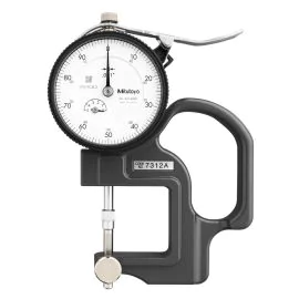 Mitutoyo 7312A Dial Lens Thickness Gauge, Range 0-0.5", Graduation 0.001"