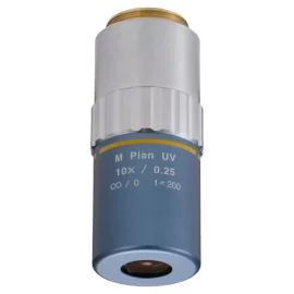Mitutoyo 378-844-15 M Plan UV 10X Objective, NA 0.25, WD 20mm