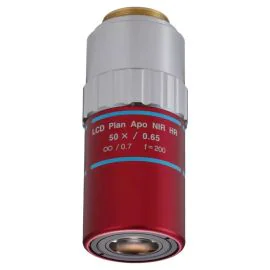Mitutoyo 378-869-5 LCD Plan Apo NIR HR (t = 0.7 mm) 50X Objective, NA 0.65, WD 9.60mm