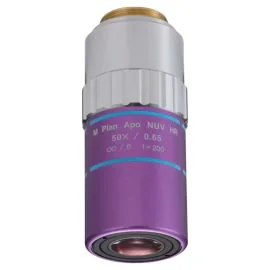 Mitutoyo 378-888-6 M Plan Apo NUV HR 50X Objective, NA 0.65, WD 10mm