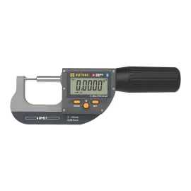 Sylvac 803-0307 S_Mike PRO Smart Cylindrical Ø2 Micrometer, Range 0-25mm, Resolution 0.001/0.0001mm, IP67, Bluetooth
