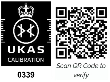 UKAS Calibration accredited laboratory 0339